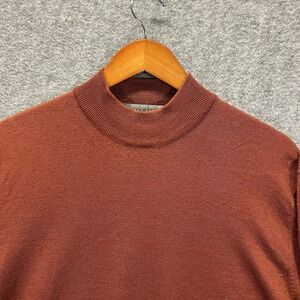Robert Barakett Cashmere/Silk/Wool  Shirt Men's M Long Sleeve Orange Brown